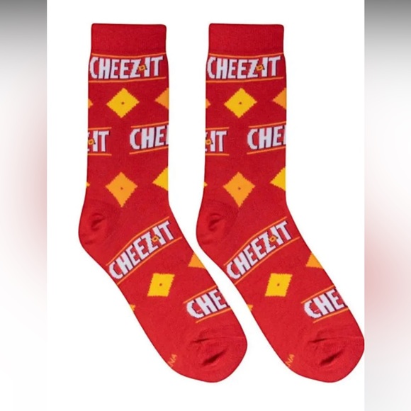 Cheez Its Crazy Crackers Mens socks Size 6-12 crazy crew unisex new women fun+ - Picture 2 of 11